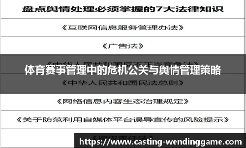 体育赛事管理中的危机公关与舆情管理策略